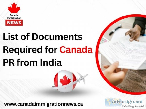 List of documents required for canada pr from india