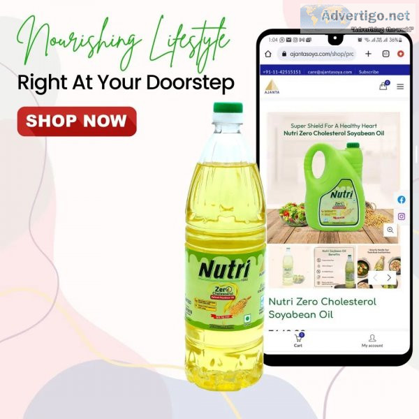 Best soyabean oil for cooking l nutri zero cholestrol soyabean o