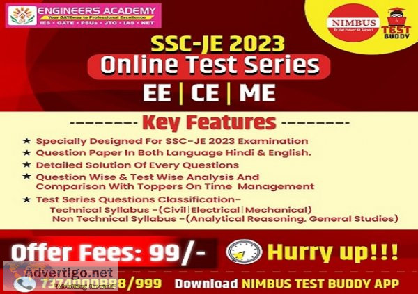 Which is the best ssc je mechanical engineering online test seri