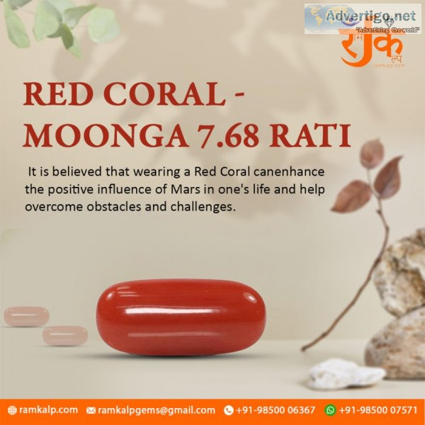 Get benefits of red coral gemstone | buy online from ramkalp