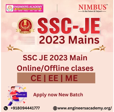 Most renowed ssc je 2023 mains coaching