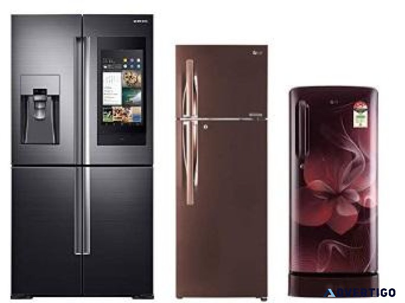 Single and Double door fridge on rent