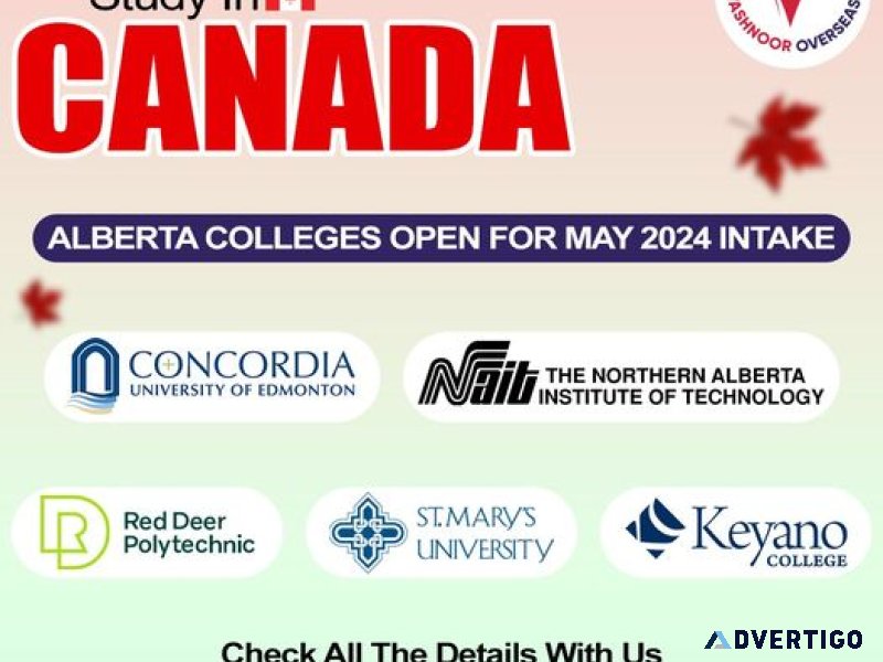 Study in canada list of colleges open for may 2024 intake