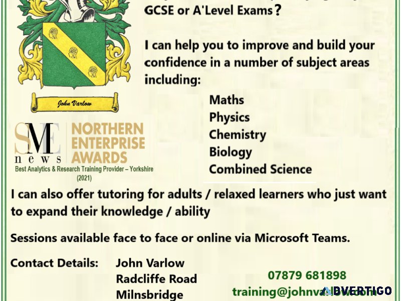 Online GCSE and A Level tutoring in Maths and Science