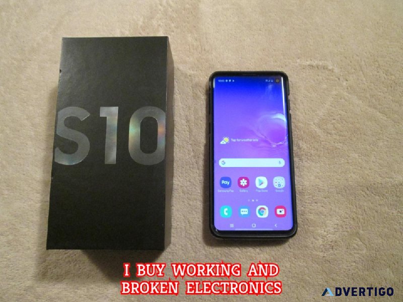 Samsung Galaxy S10 With Case And Box