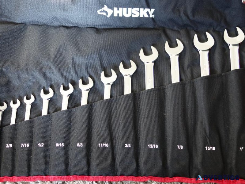 New Husky Master Flex Head Ratcheting Wrench Set SAE