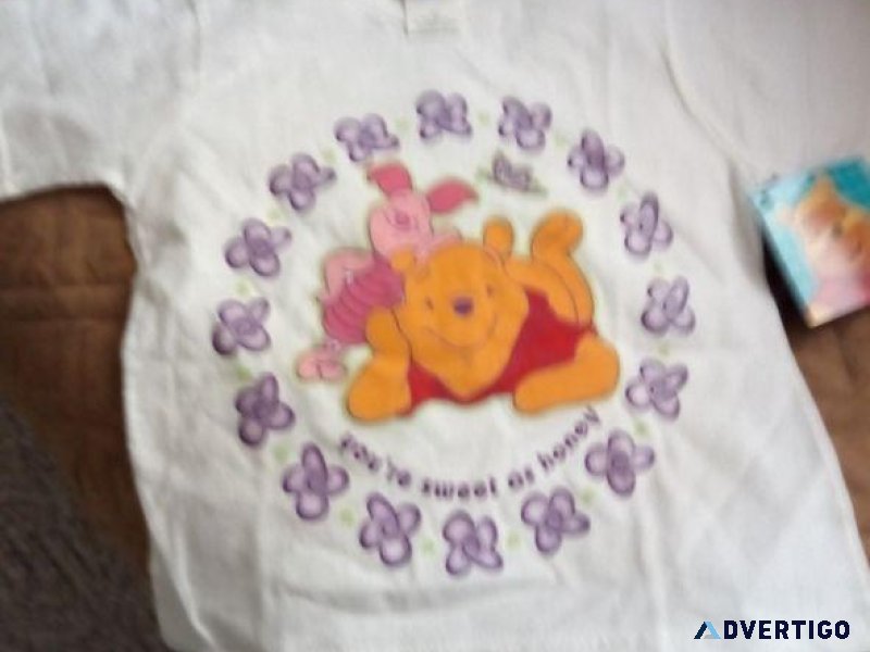 NEW Size 5T Girl s White Winnie The Pooh Tee