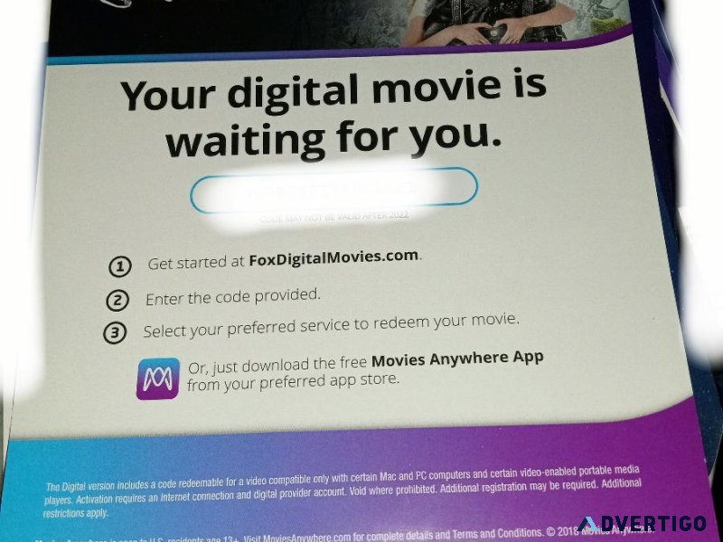 DIGITAL COPIES OF MOVIES WANTED