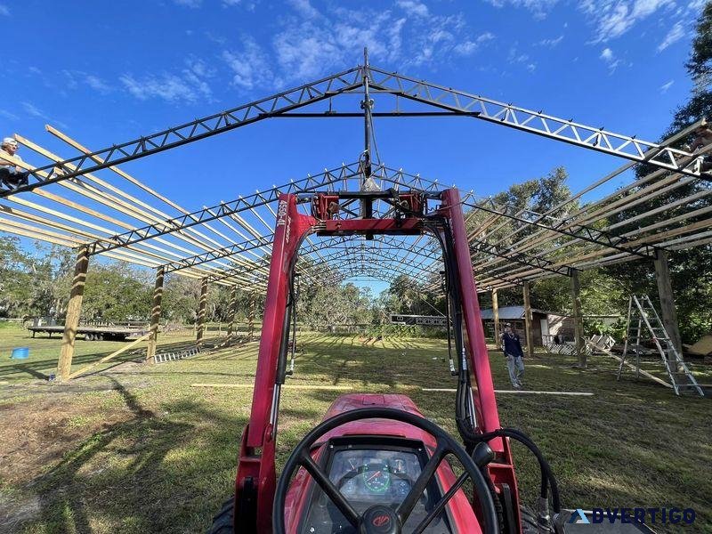 BLACK PAINTED GABLE TRUSSES