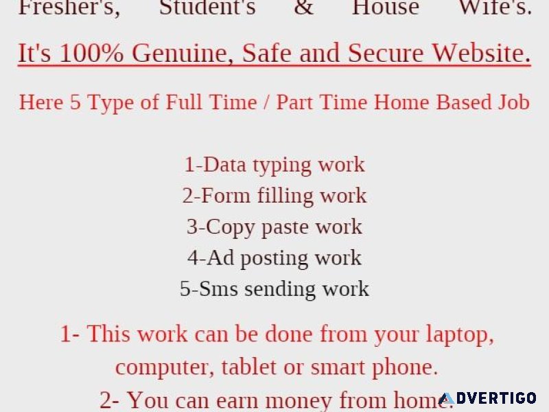 Home Based Form Filling Jobs  Home Based Copy Paste Jobs