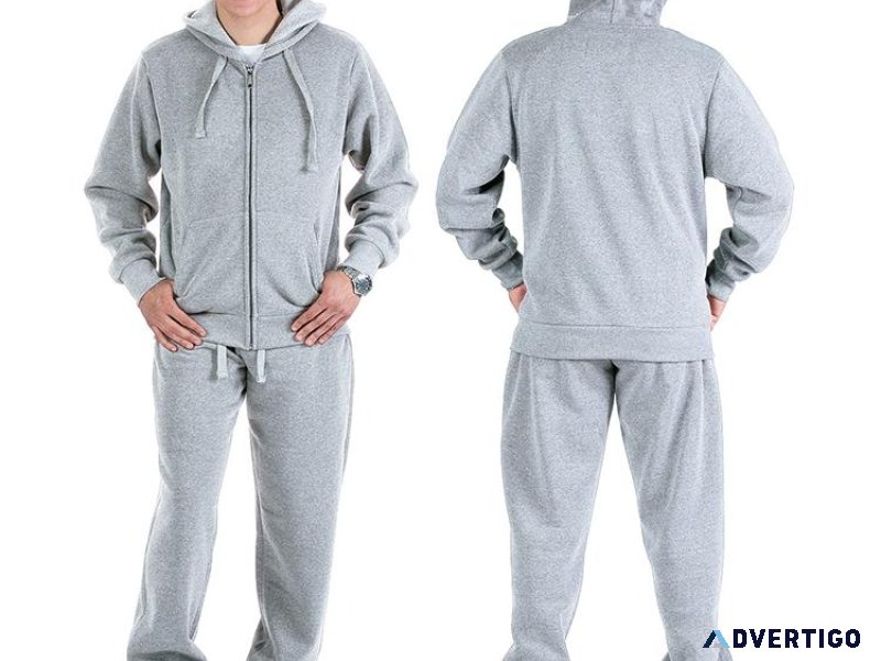 Up To 40% Off Men s Zip Up Hoodies 2 Pcs Jogger Set