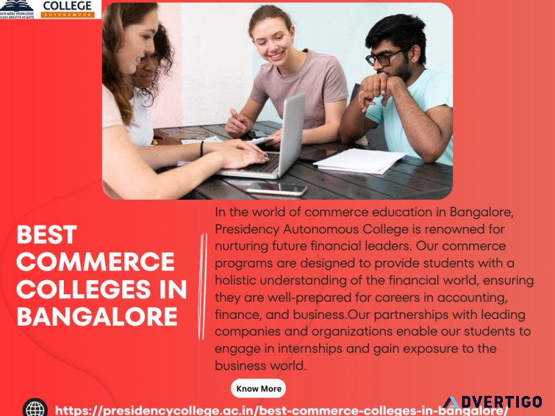 Best Commerce Colleges in Bangalore  Presidency College