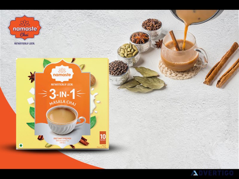 Enjoy the rich flavor of masala chai with namaste chai