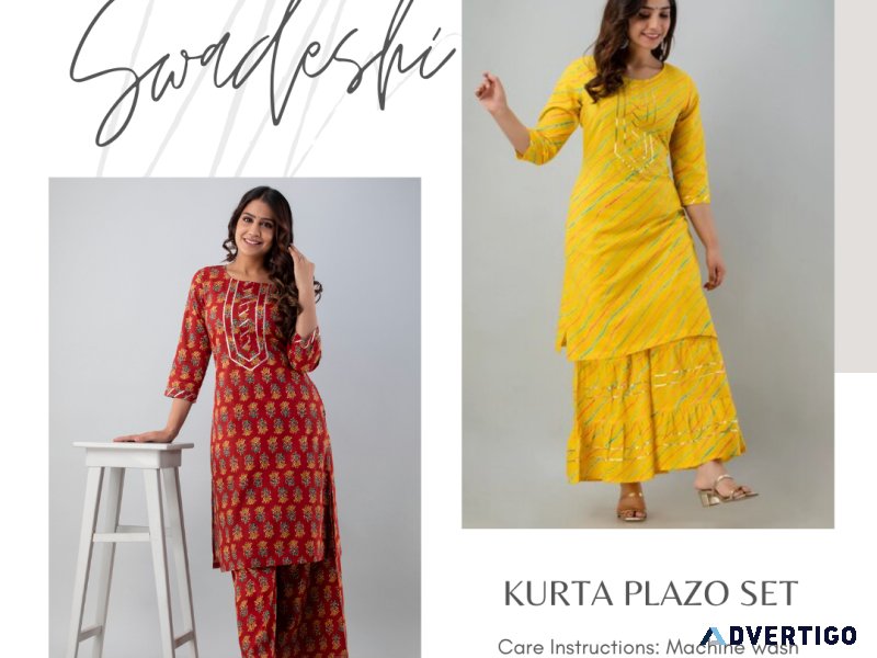 Chic and comfortable: elevate your style with kurta plazo sets