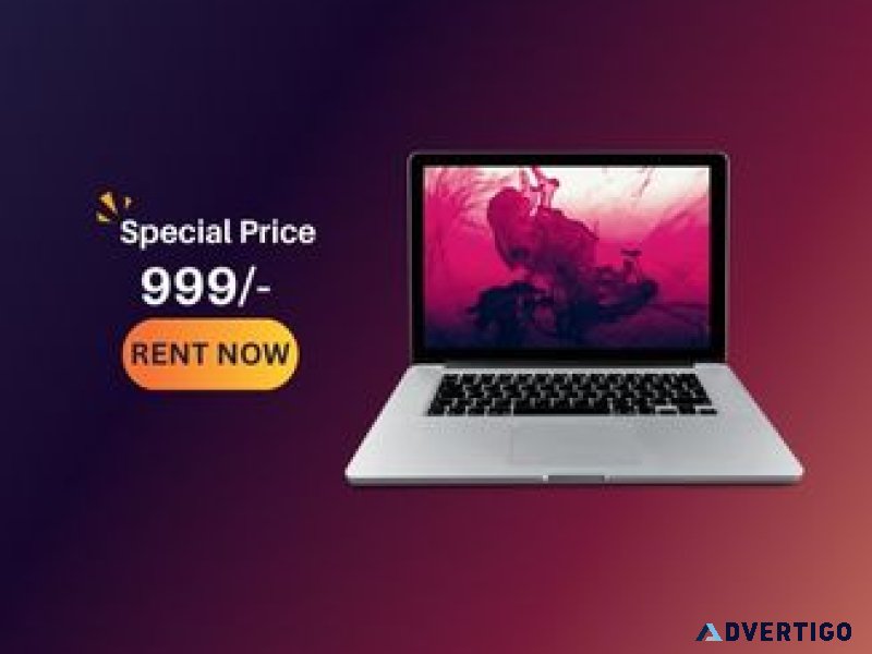 Laptop on rent at rs 999/- only