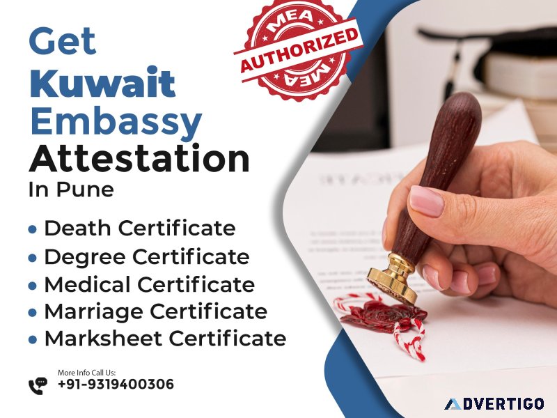 How to get kuwait embassy attestation in pune