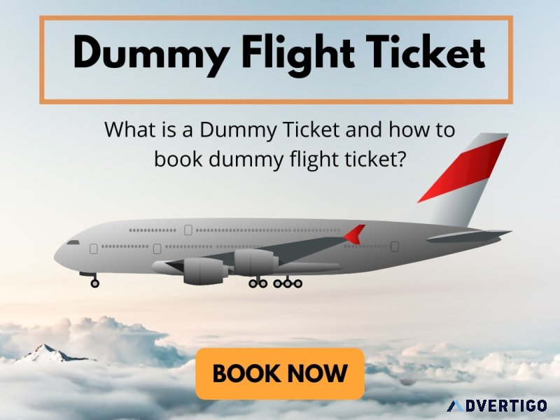 Book dummy flight ticket for visa at cheapestdummyticketcom