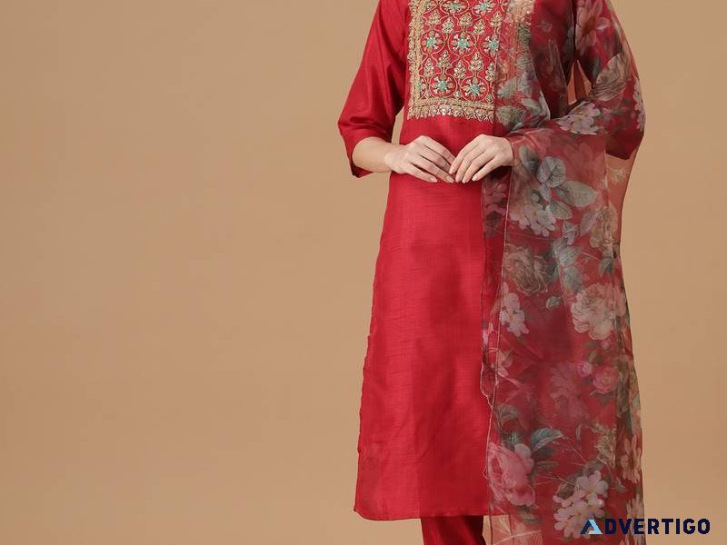 New red color suits online designs online