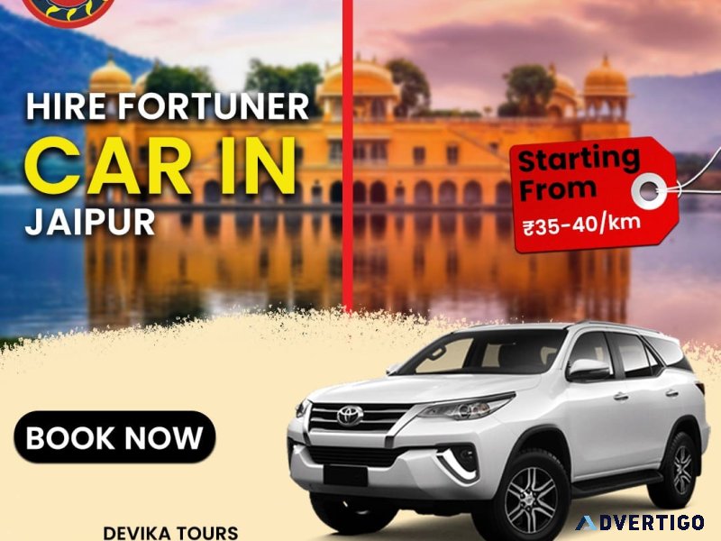 Fortuner car rental jaipur