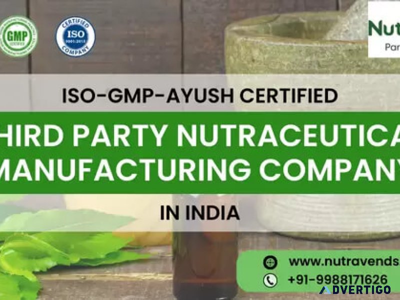 Nutraceuticals third party manufacturers in india