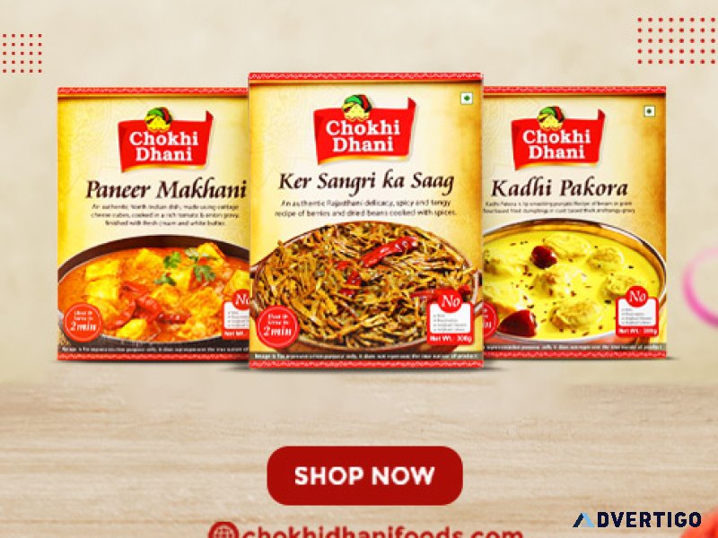 Tasty ready to eat food products online at chokhi dhani foods