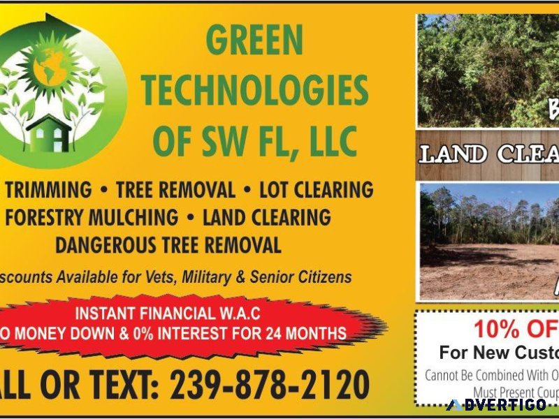 LAND CLEARING FREE ESTIMATES GRAPPLE LOADS TREE REMOVAL