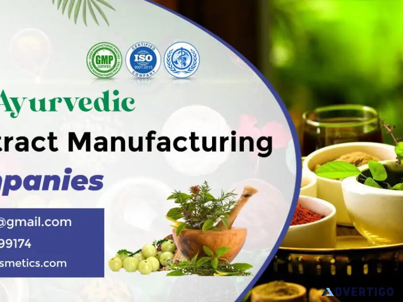 Top ayurvedic contract manufacturing companies in india