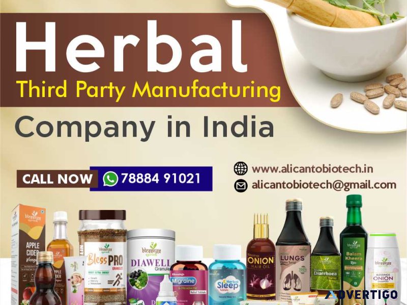 Herbal third party manufacturing company in india