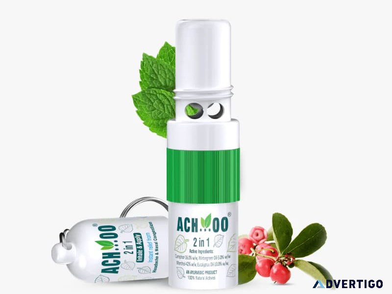 Achoo 2 in 1 herbal inhaler