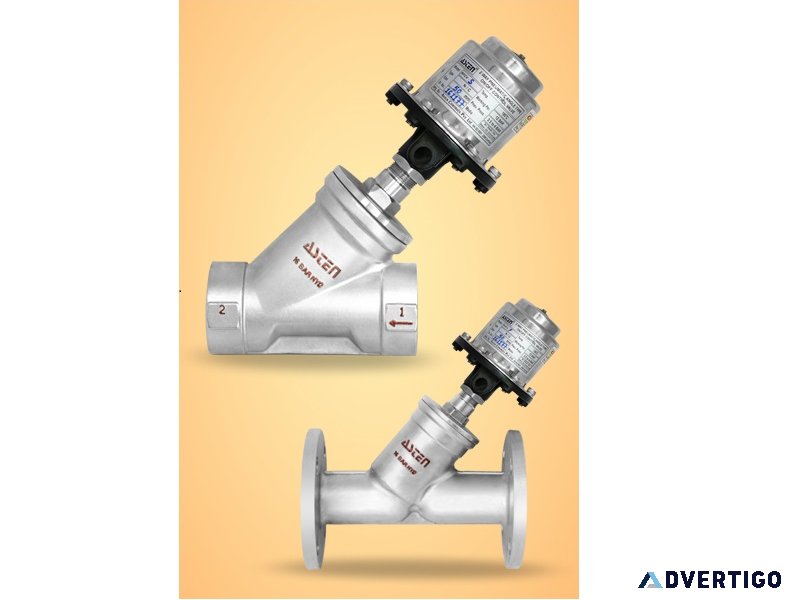 Angle seat control valve manufacturer & supplier