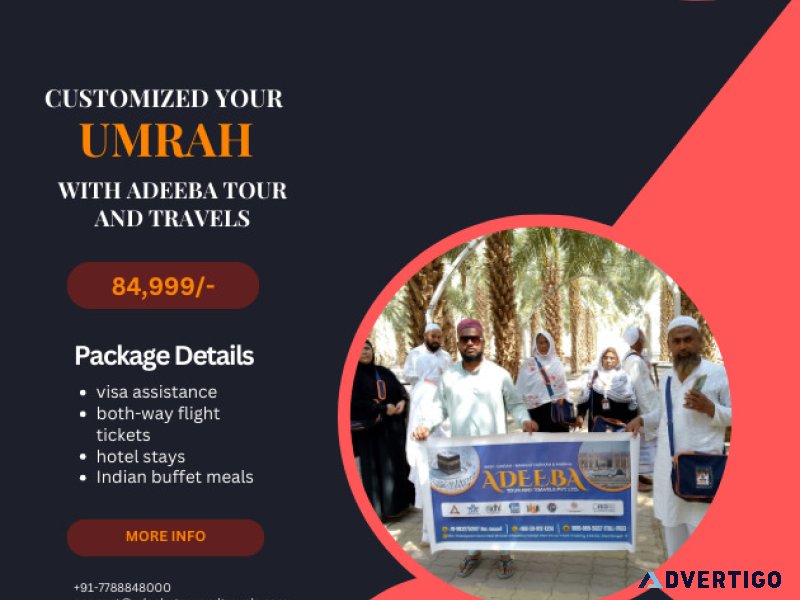 Need an umrah package at the lowest cost? call at +91-7788848000