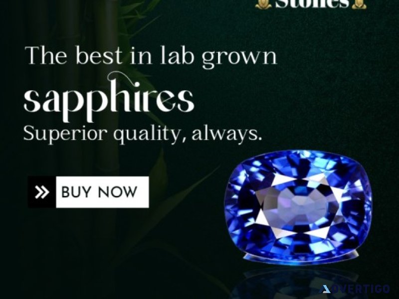 Loose lab created sapphire stones