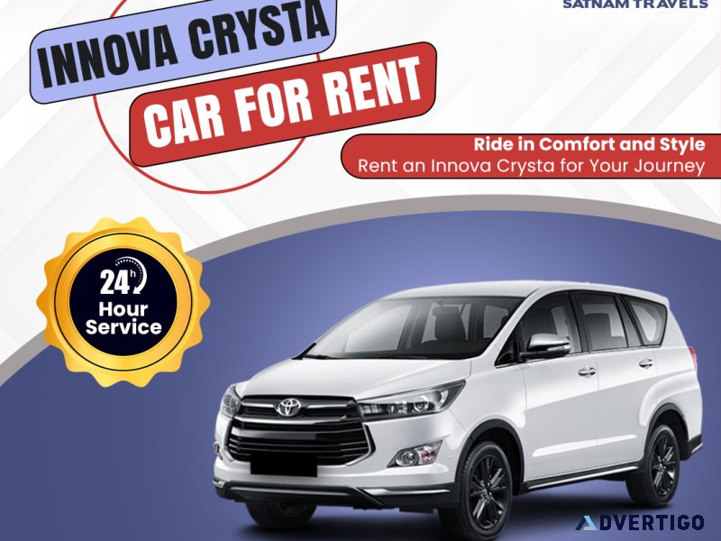 Innova crysta car rental jaipur