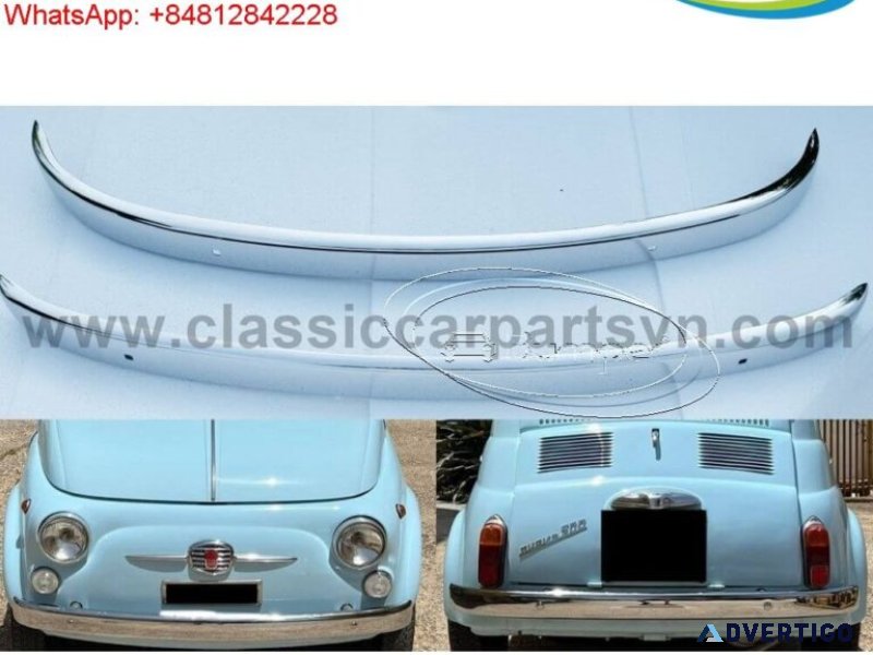 Fiat 500 stainless steel bumpers