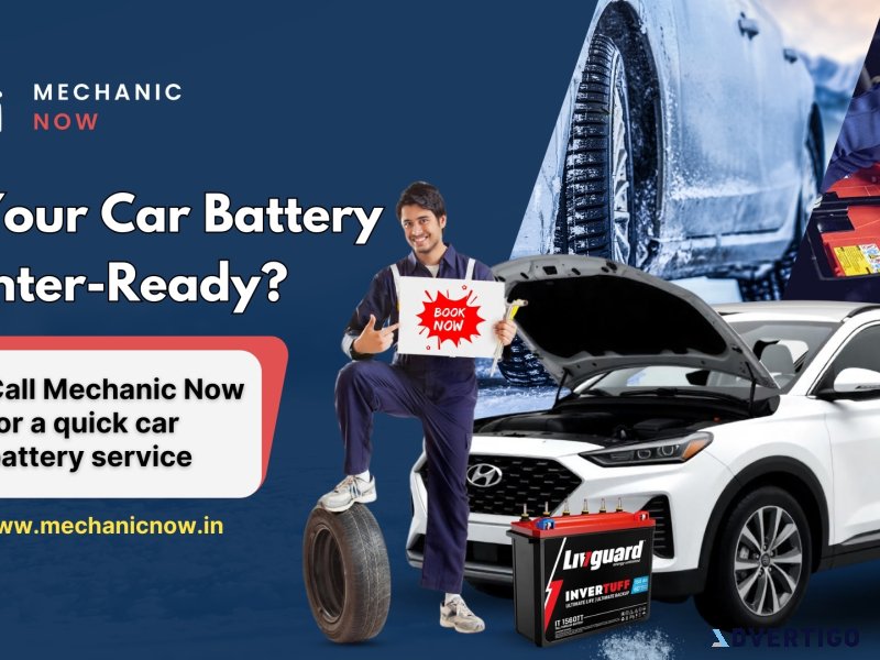 Winter-ready car battery services by mechanic now