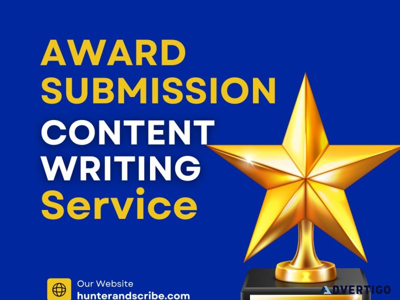 Award submissions writing services