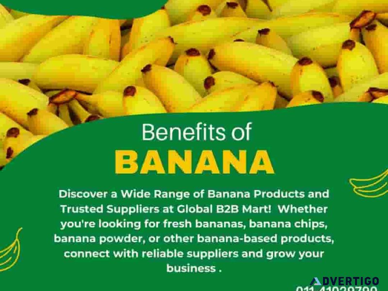 Fresh yellow banana | fresh organic bananas | globalb2bmart