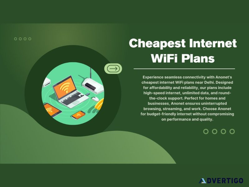 Cheapest internet wifi plans near delhi