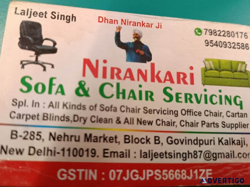 Nirankari sofa & chair servicing in delhi ncr 7982280176