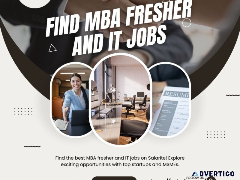 Explore it fresher jobs near me - start your career today