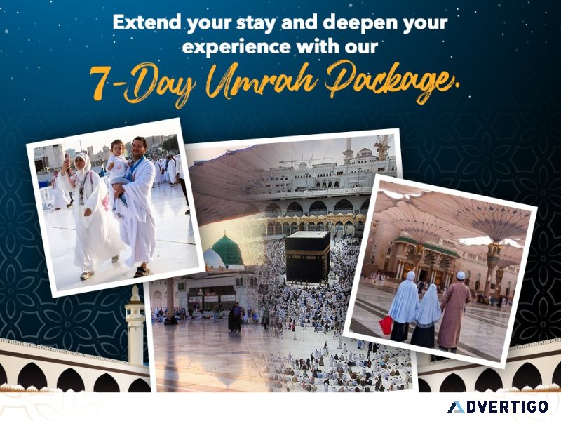 Begin your 7-days umrah package