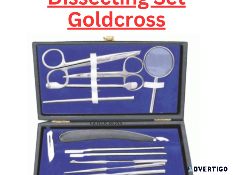 Gold cross dissecting set: a must-have for students & profession