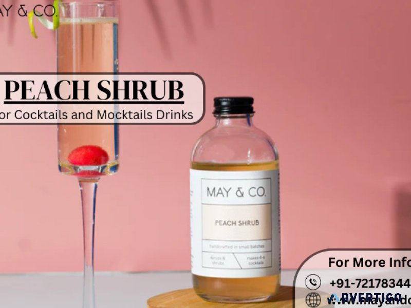 May & co’s peach shrub drink for ultimate party vibes