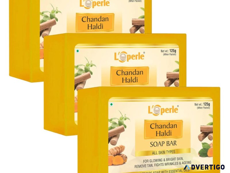 Loperle haldi chandan soap bar (pack of 3)