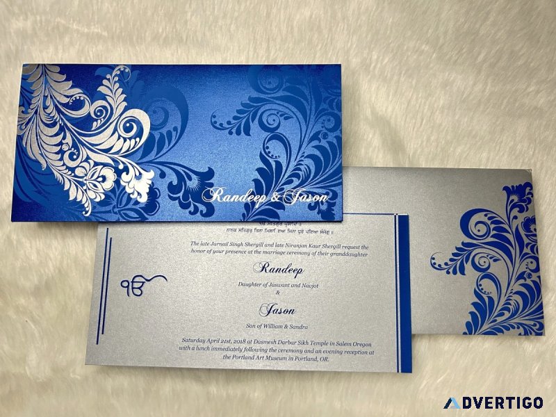 Punjabi & sikh wedding cards | elegant invitations online