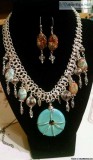 Turquoise Chainmail Necklace set