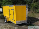 Cargo Trailer Yellow EXT. 5ft.x8 with Rear Ramp Door and Side Do