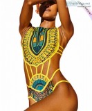 African art one piece swimsuit