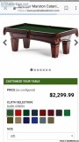 Pecan wood pool table for sale