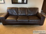 94&rdquo Natuzzi Leather Sofa